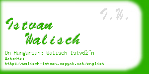 istvan walisch business card